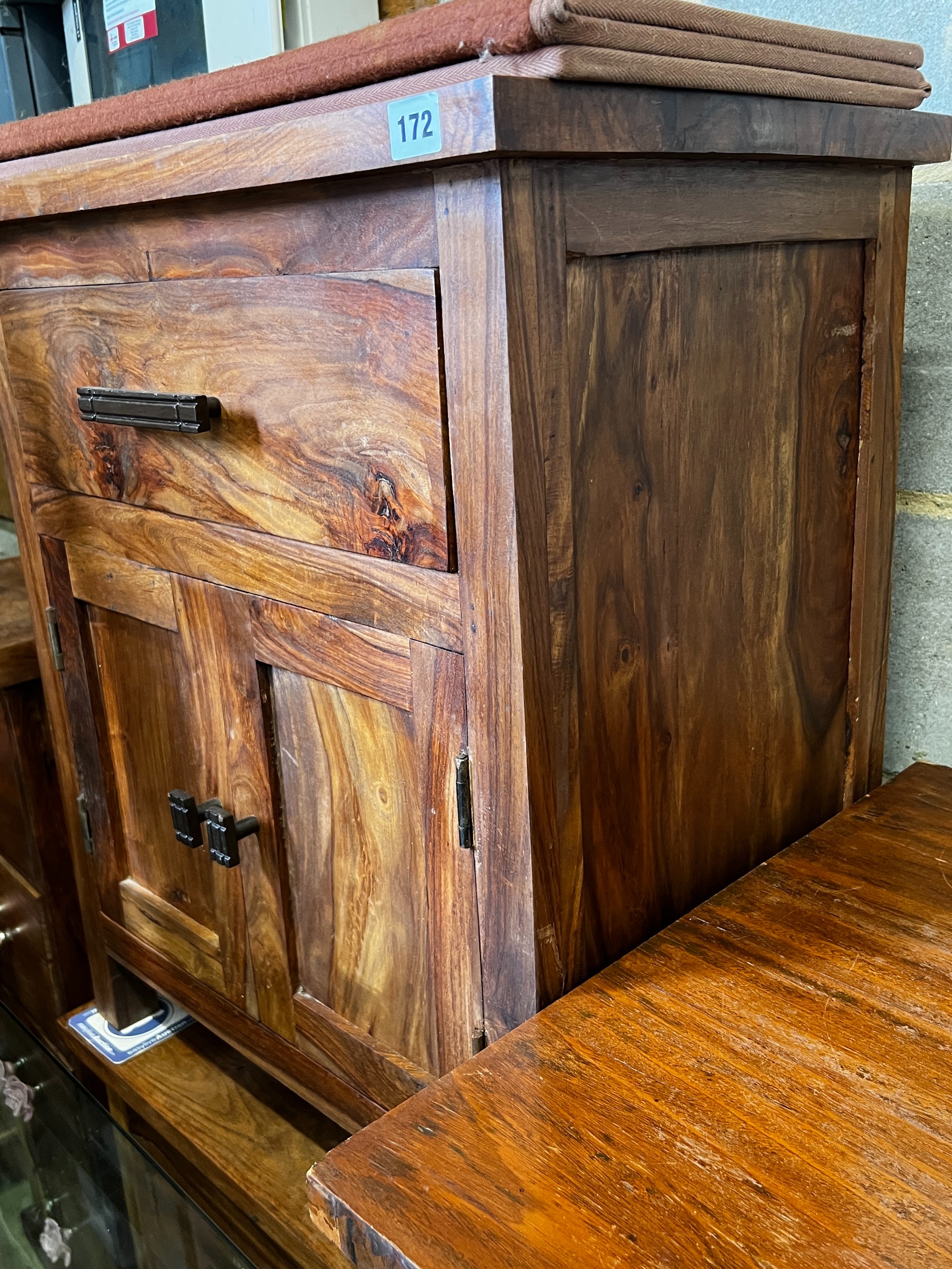 Four Indonesian hardwood chests, largest width 60cm, depth 40cm, height 70cm